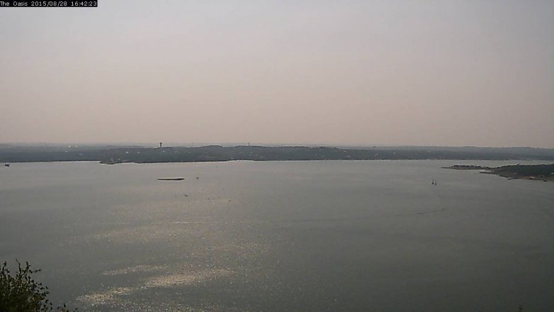 Lake Travis webcam, August 28, 2015 3:50 PM CT