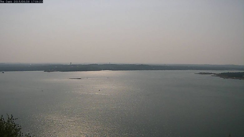 Lake Travis webcam, August 28, 2015 4:15 PM CT