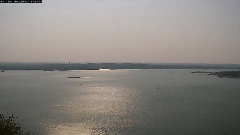Lake Travis webcam, August 28, 2015 4:20 PM CT