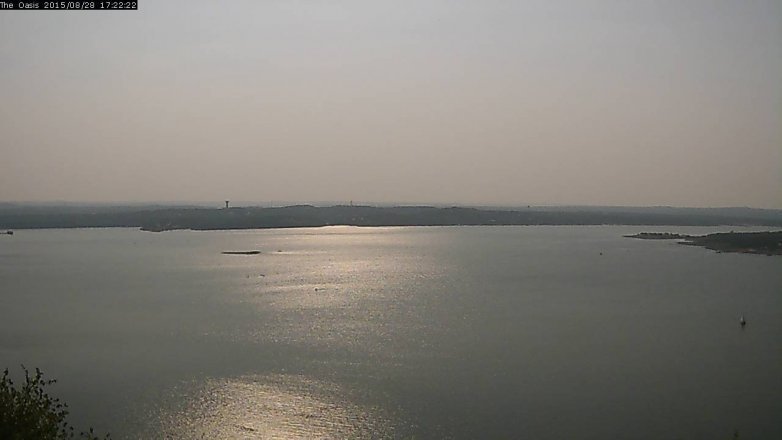 Lake Travis webcam, August 28, 2015 4:30 PM CT