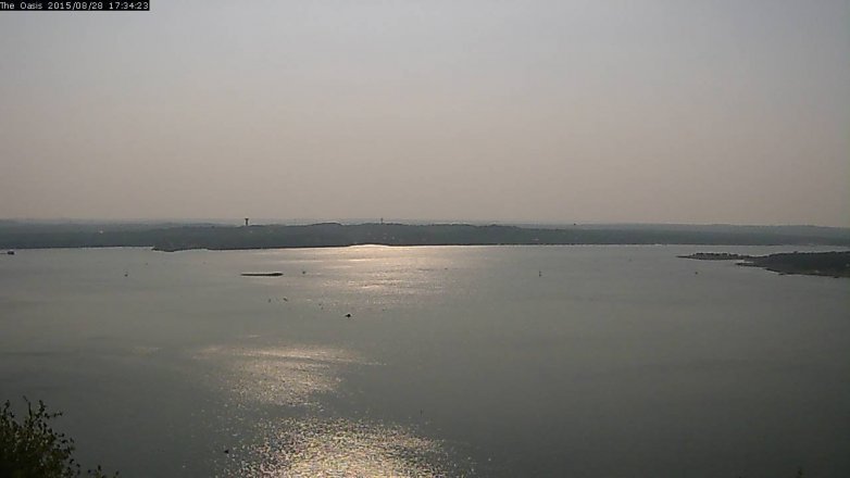 Lake Travis webcam, August 28, 2015 4:40 PM CT