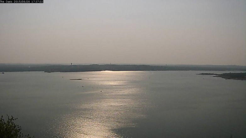 Lake Travis webcam, August 28, 2015 4:45 PM CT