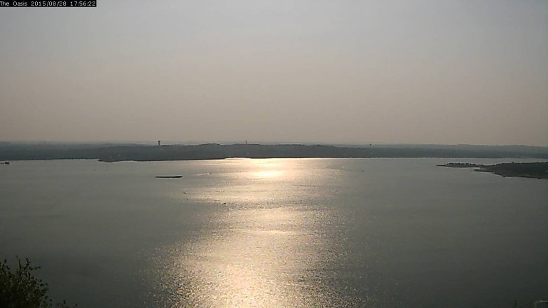 Lake Travis webcam, August 28, 2015 5:05 PM CT