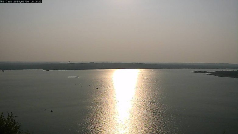 Lake Travis webcam, August 28, 2015 5:25 PM CT