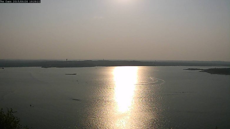 Lake Travis webcam, August 28, 2015 5:35 PM CT