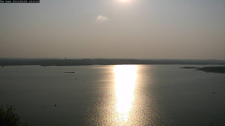 Lake Travis webcam, August 28, 2015 5:40 PM CT