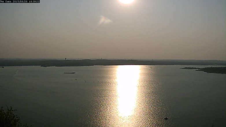 Lake Travis webcam, August 28, 2015 5:45 PM CT