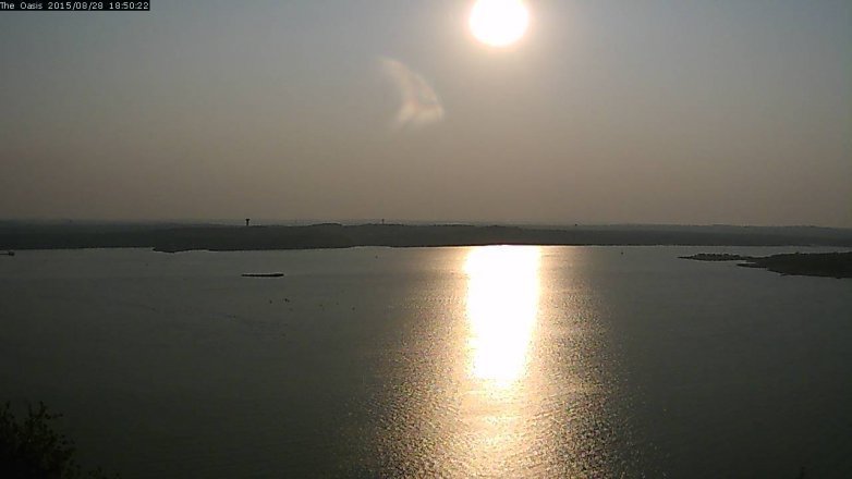 Lake Travis webcam, August 28, 2015 5:55 PM CT
