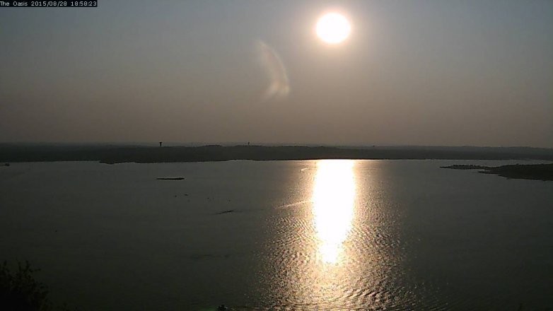 Lake Travis webcam, August 28, 2015 6:05 PM CT