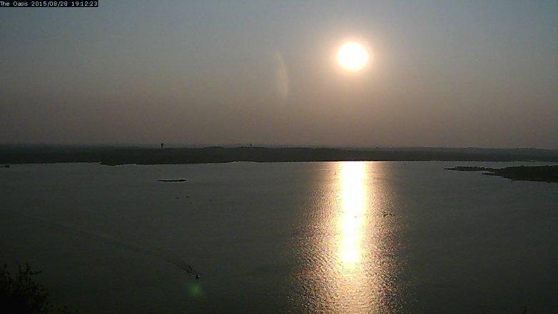 Lake Travis webcam, August 28, 2015 6:20 PM CT
