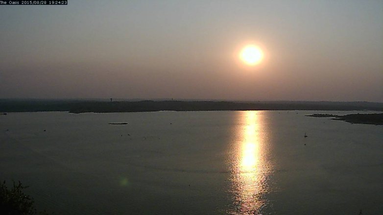 Lake Travis webcam, August 28, 2015 6:30 PM CT