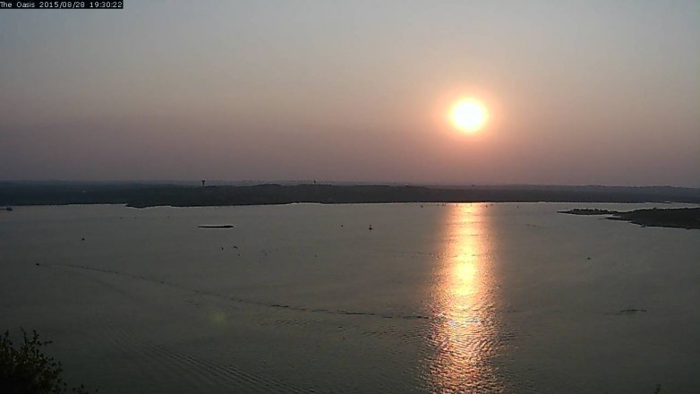Lake Travis webcam, August 28, 2015 6:35 PM CT