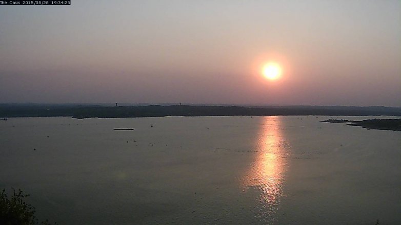 Lake Travis webcam, August 28, 2015 6:40 PM CT