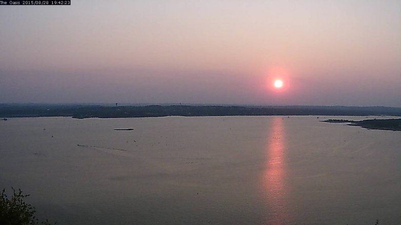 Lake Travis webcam, August 28, 2015 6:50 PM CT
