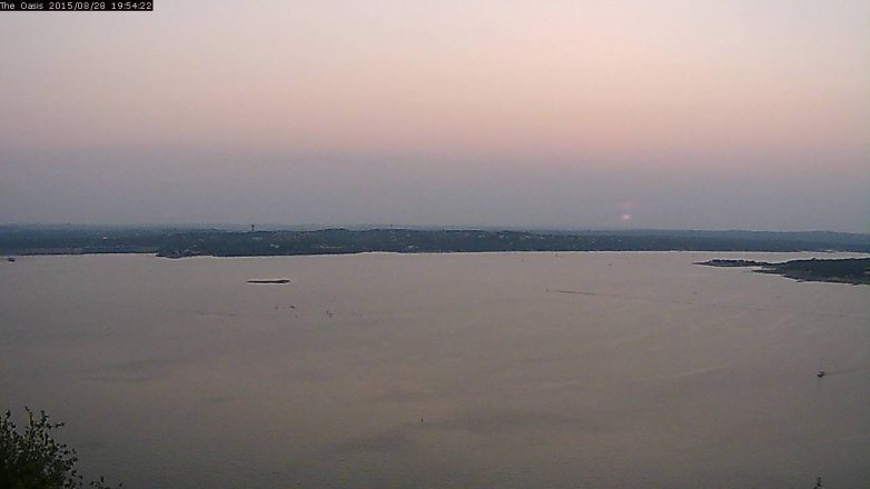 Lake Travis webcam, August 28, 2015 7:00 PM CT