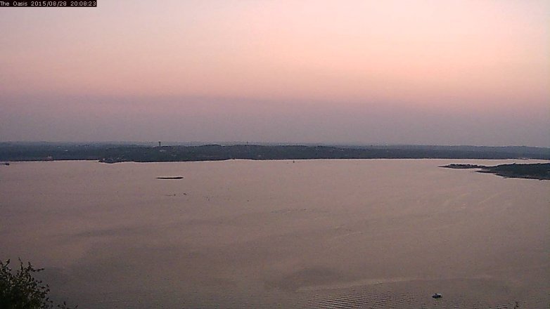 Lake Travis webcam, August 28, 2015 7:15 PM CT