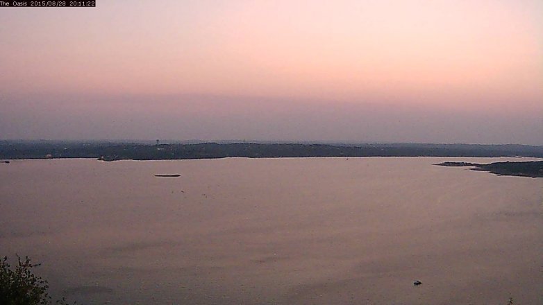 Lake Travis webcam, August 28, 2015 7:20 PM CT