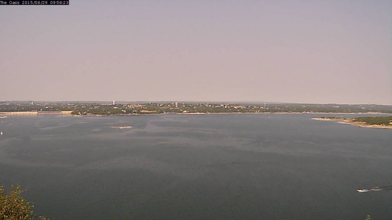 Lake Travis webcam, August 29, 2015 9:05 AM CT