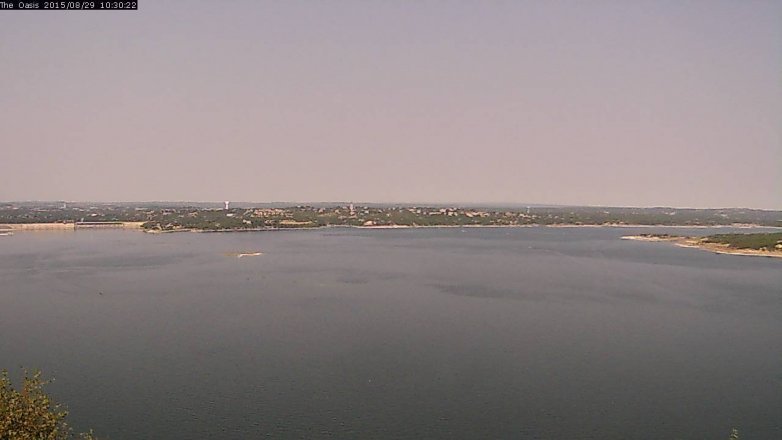 Lake Travis webcam, August 29, 2015 9:35 AM CT