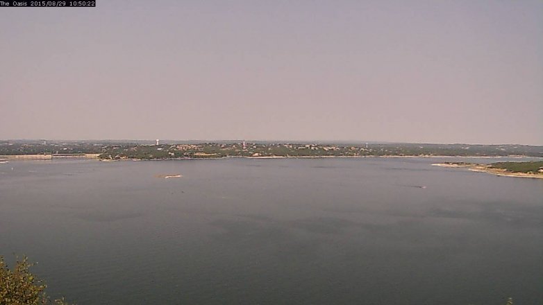 Lake Travis webcam, August 29, 2015 9:55 AM CT