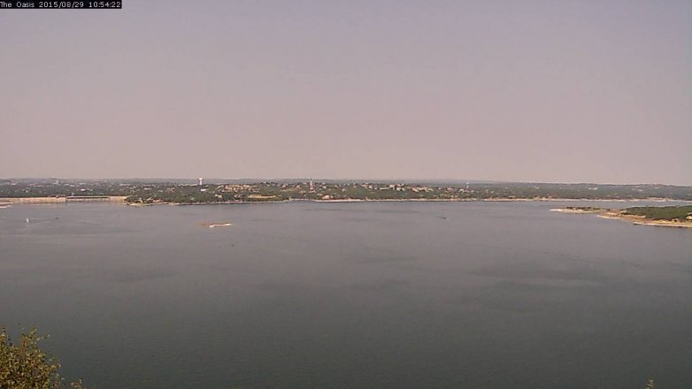 Lake Travis webcam, August 29, 2015 10:00 AM CT
