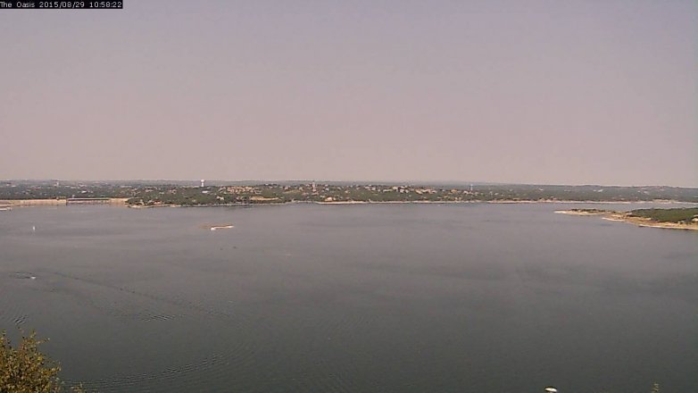 Lake Travis webcam, August 29, 2015 10:05 AM CT