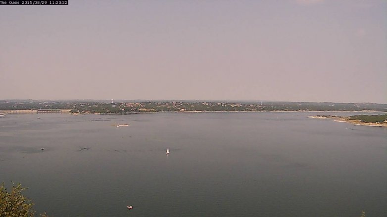 Lake Travis webcam, August 29, 2015 10:25 AM CT