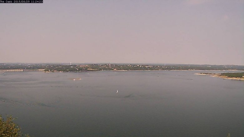 Lake Travis webcam, August 29, 2015 10:30 AM CT