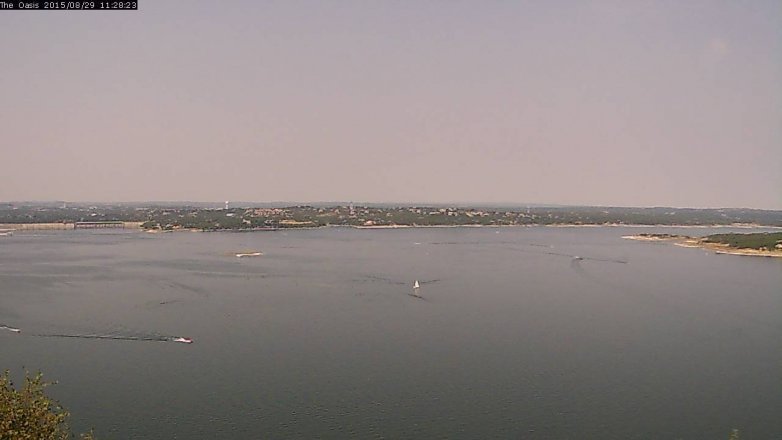 Lake Travis webcam, August 29, 2015 10:35 AM CT