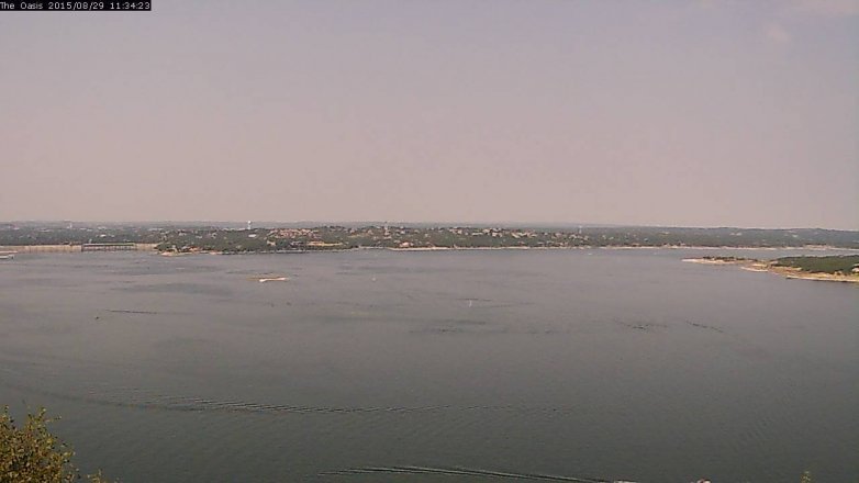 Lake Travis webcam, August 29, 2015 10:40 AM CT