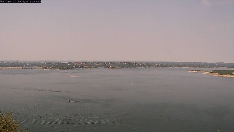 Lake Travis webcam, August 29, 2015 10:50 AM CT