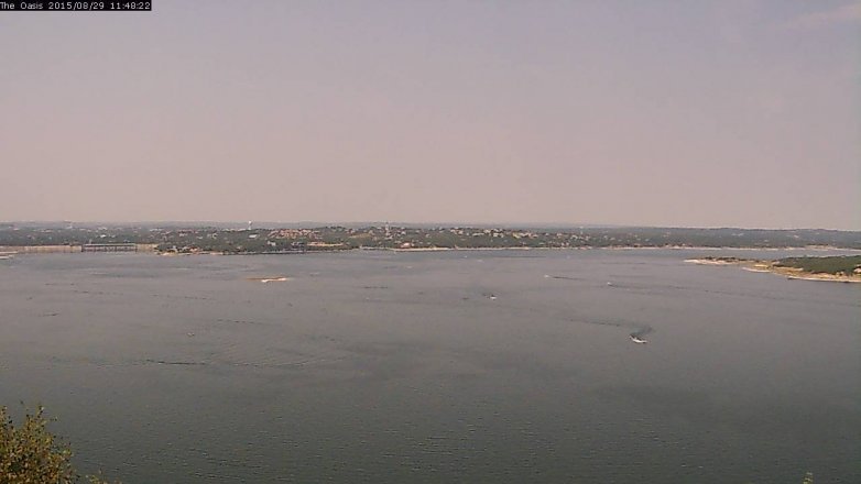 Lake Travis webcam, August 29, 2015 10:55 AM CT