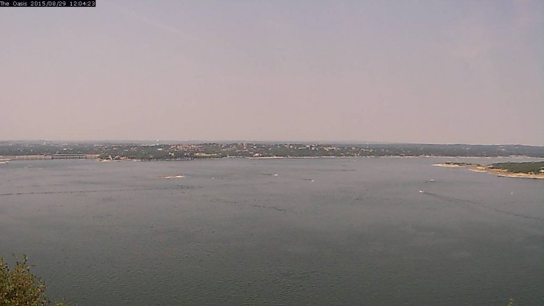 Lake Travis webcam, August 29, 2015 11:10 AM CT