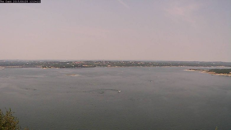 Lake Travis webcam, August 29, 2015 11:30 AM CT