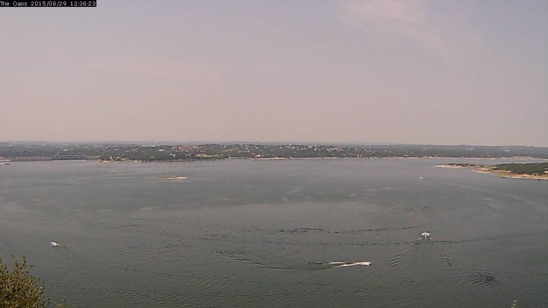 Lake Travis webcam, August 29, 2015 11:40 AM CT