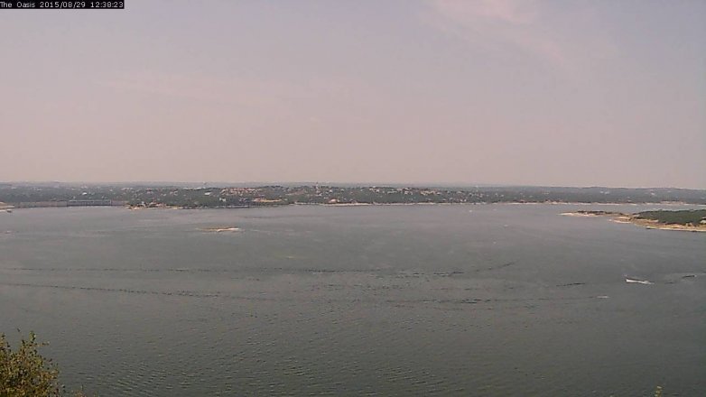 Lake Travis webcam, August 29, 2015 11:45 AM CT