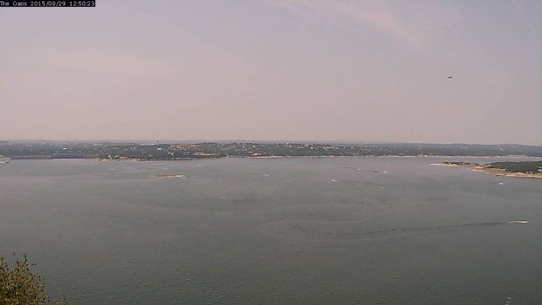 Lake Travis webcam, August 29, 2015 11:55 AM CT