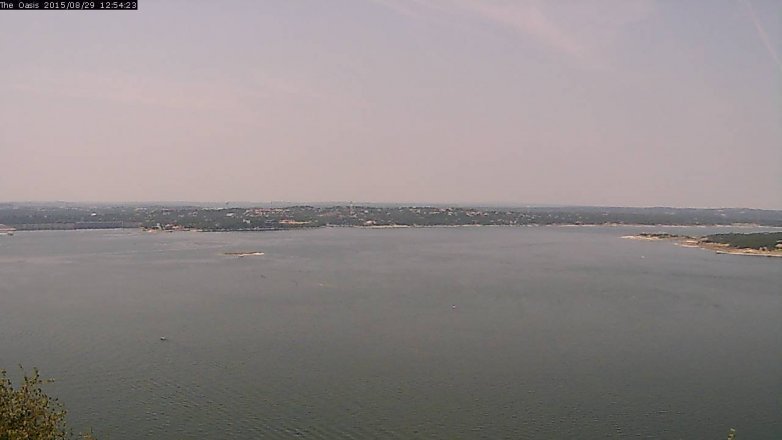 Lake Travis webcam, August 29, 2015 12:00 PM CT