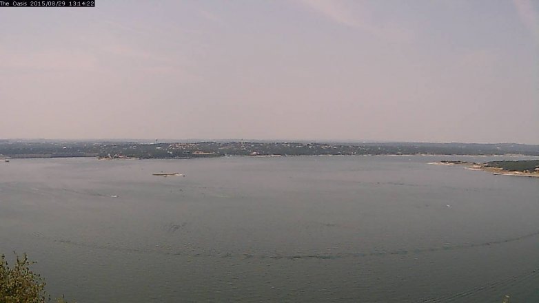 Lake Travis webcam, August 29, 2015 12:20 PM CT