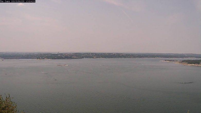 Lake Travis webcam, August 29, 2015 12:30 PM CT