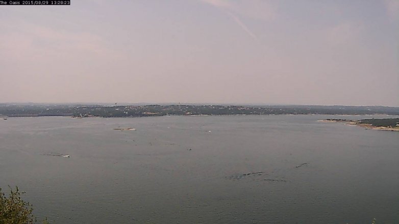 Lake Travis webcam, August 29, 2015 12:35 PM CT