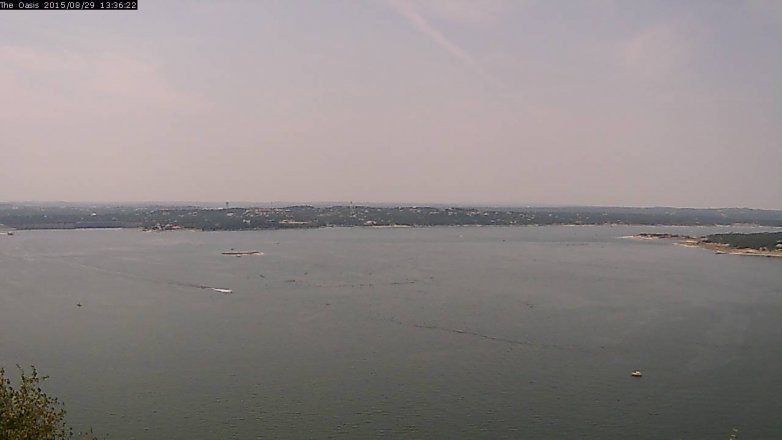 Lake Travis webcam, August 29, 2015 12:40 PM CT