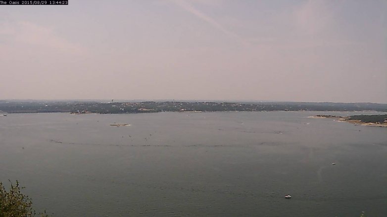 Lake Travis webcam, August 29, 2015 12:50 PM CT