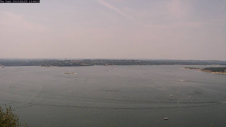 Lake Travis webcam, August 29, 2015 12:55 PM CT