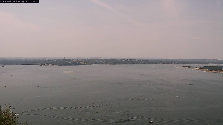 Lake Travis webcam, August 29, 2015 1:00 PM CT
