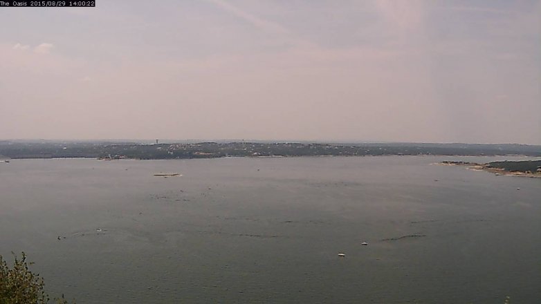Lake Travis webcam, August 29, 2015 1:05 PM CT