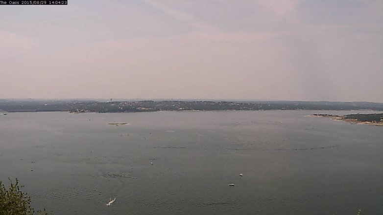 Lake Travis webcam, August 29, 2015 1:10 PM CT