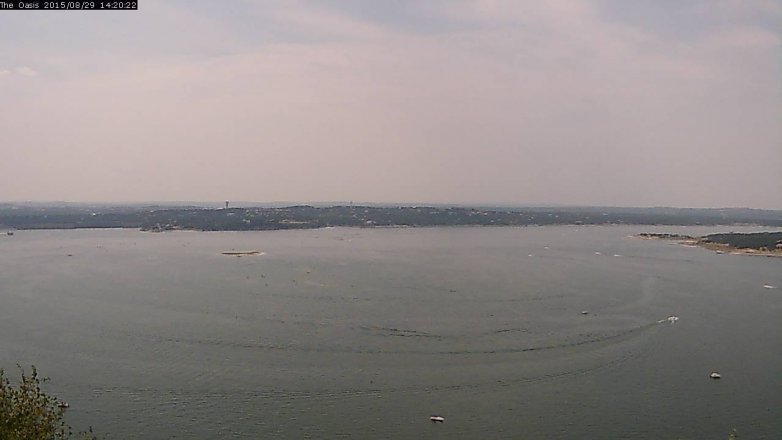 Lake Travis webcam, August 29, 2015 1:25 PM CT