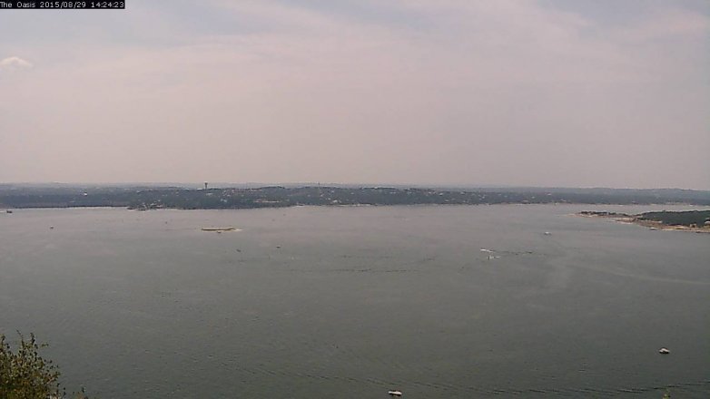 Lake Travis webcam, August 29, 2015 1:30 PM CT