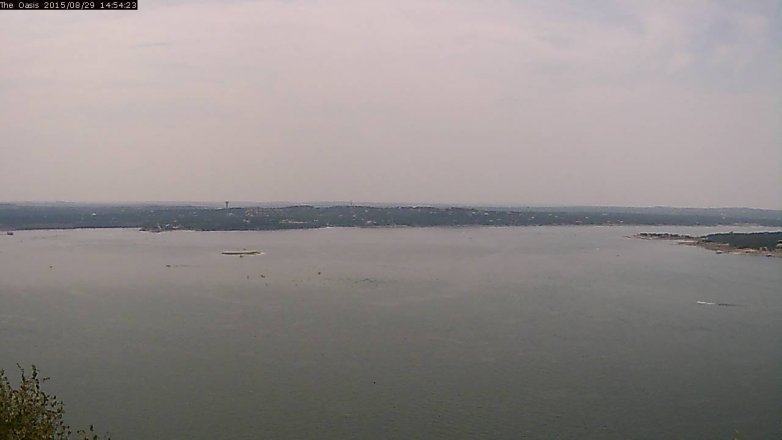 Lake Travis webcam, August 29, 2015 2:00 PM CT
